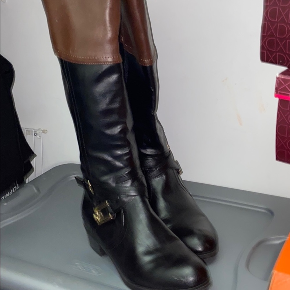 Black and brown riding boots 👢